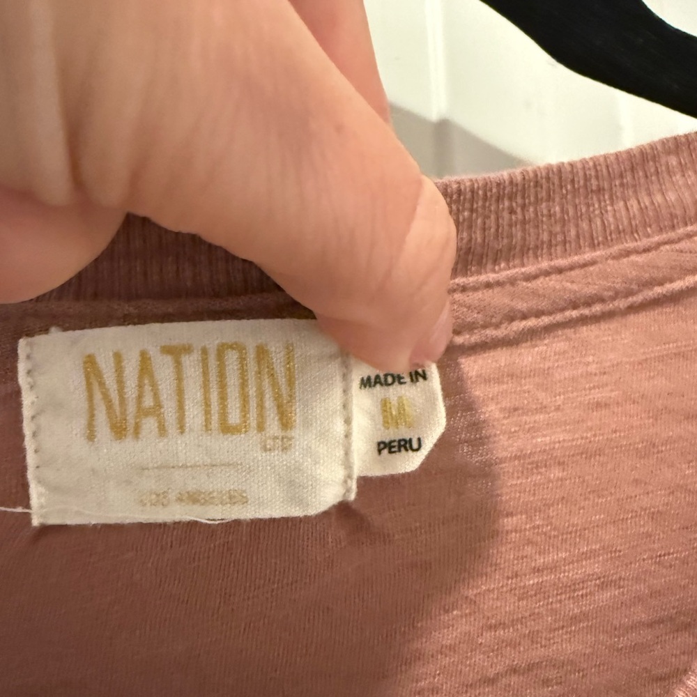 Nation LTD Loren Tee in Brown Women's M - Picture 2 of 4